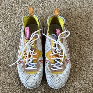 Nike DIMSIX Sneakers in White, Yellow, and Orange